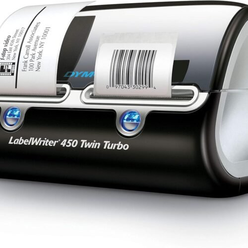 DYMO Label Printer | Label Writer 450 Twin Turbo Direct Thermal Label Printer, Fast Printing, Great for Labeling, Filing, Shipping, Mailing, Barcodes and More, Home & Office Organization