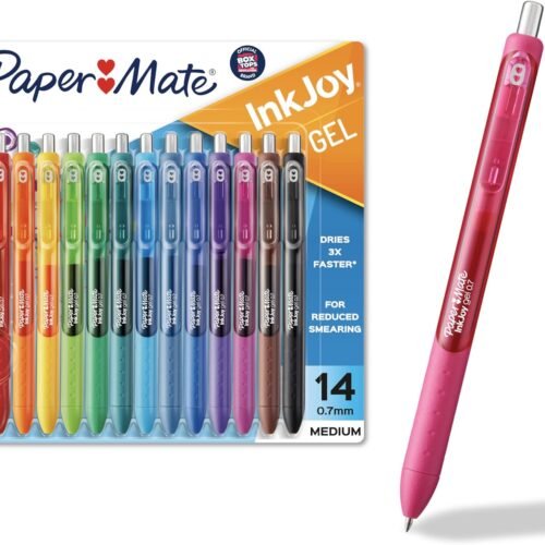 Paper Mate InkJoy Gel Pens, Medium Point, Assorted Colors, Set of 14