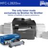 Brother MFC-L2820DW Wireless Compact Monochrome All-in-One Laser Printer with Copy, Scan and Fax, Duplex, Black & White | Includes Refresh Subscription Trial(1), Amazon Dash Replenishment Ready