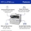 Brother MFC-L3780CDW Wireless Digital Color All-in-One Printer with Laser Quality Output, Single Pass Duplex Copy & Scan | Includes 4 Month Refresh Subscription Trial ¹ Amazon Dash Replenishment Ready