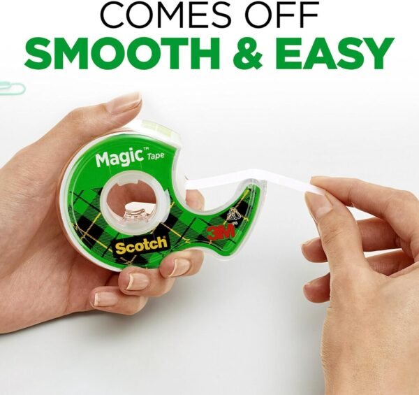 Scotch Magic Tape, Invisible, Home Office Supplies and Back to School Supplies for College and Classrooms, 4 Rolls with 4 Dispensers