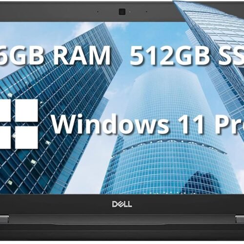 Dell Latitude 5490 14" FHD Business Laptop, Intel i5-8350U Processor, 16GB RAM, 512GB PCIe SSD, ‎Intel UHD Graphics, Backlit Keyboard, HD Webcam, Win 11 Pro, Black(Renewed)