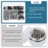 Binder Clips Paper Clips Assorted Sizes, 340pcs Black Binder Clips Jumbo Paperclips Set, Large Paper Clips for Office, School Supplies, Binder & Paper Clips in Container with Compartments