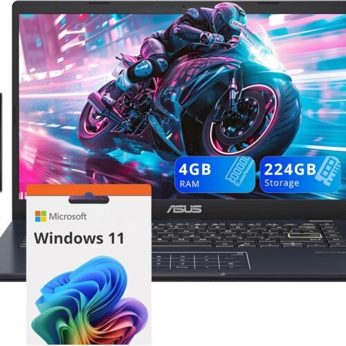 ASUS 14" FHD Laptop, Intel Pentium N6000 Processor, 4GB RAM, 224GB Storage(64GB eMMC+160GB Docking Station Set), Intel UHD Graphics, Webcam, Bluetooth, Win 11, Star Black