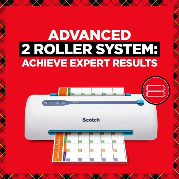 Scotch Brand PRO Thermal Laminator, Never Jam Technology Automatically Prevents Misfed Items, 2 Roller System, 9 inch (TL906)