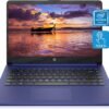 HP 14 Laptop, Intel Celeron N4020, 4 GB RAM, 64 GB Storage, 14-inch HD Touchscreen, Windows 11 Home, Thin & Portable, 4K Graphics, One Year of Microsoft 365 (14-dq0050nr, Indigo Blue)