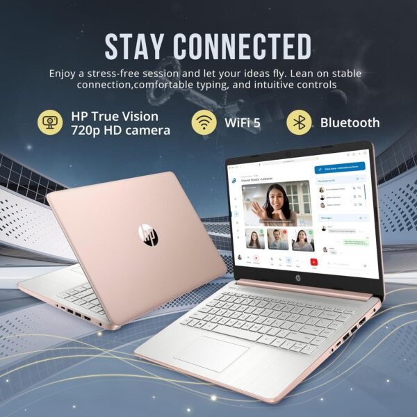 81lhaMOv2jL._AC_SL1500_-1.jpg HP Stream 14" HD BrightView Laptop, Intel Celeron N4120, 16GB RAM, 416GB Storage (128GB eMMC + 288GB Docking Station Set), Intel UHD Graphics, 720p Camera, Wi-Fi, 1 Year Office 365, Win 11 S, Gold