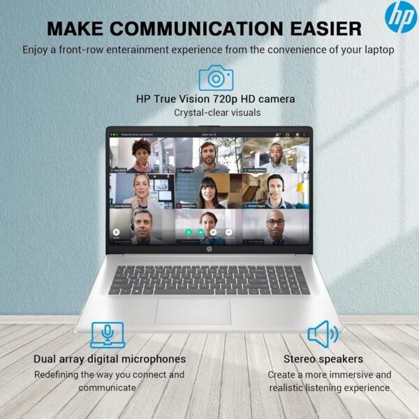 HP 2025 17 Inch Laptop Computer, 17.3 IPS FHD Business Laptop PC, AMD Ryzen 5 6-Core, 64GB RAM 2.5TB Storage (2TB SSD+512GB Docking Set), Windows 11 Pro Lifetime Office, 10-Key Number Pad