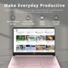 HP Stream 14" HD Lightweight Laptop, Intel Celeron N4120, 16GB RAM, 224GB Storage(64GB eMMC + 160GB Docking Station), Intel UHD Graphics, HD Webcam, 1 Year Office 365, WiFi, Bluetooth, Win 11s, Pink