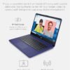 HP 14 Laptop, Intel Celeron N4020, 4 GB RAM, 64 GB Storage, 14-inch HD Touchscreen, Windows 11 Home, Thin & Portable, 4K Graphics, One Year of Microsoft 365 (14-dq0050nr, Indigo Blue)