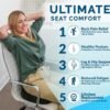 ComfiLife Premium Gel & Memory Foam Seat Cushion – Doctor Recommended Office Chair Cushion, Car Seat Cushion – Chair Cushions for Back & Sciatica Pain Relief – Seat Cushions for Office & Desk (Black)