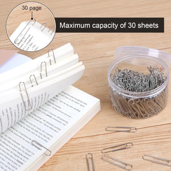 280 Pcs Large Paper Clips, 2 Inch Jumbo Silver Paperclips, Stainless Steel, for Office, School and Teacher Supplies