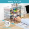 Vtopmart Acrylic Organizer with 16 Drawers (4 Set),Clear Storage Drawers for Office Supplies,Desk Organization and Storage for Makeup,Jewelry,Art Crafts