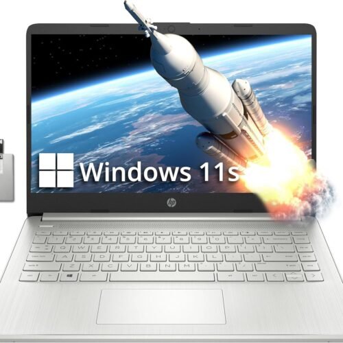 HP Stream 14" HD BrightView Laptop, Intel Celeron N4120, 16GB RAM, 256GB Storage (128GB eMMC + 128GB USB Card), Intel UHD Graphics, HD Camera, Fast Charge, 1 Year Office 365, Win 11 S, Silver