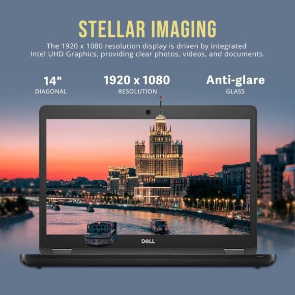 Dell Latitude 5490 14" FHD Business Laptop, Intel i5-8350U Processor, 16GB RAM, 512GB PCIe SSD, ‎Intel UHD Graphics, Backlit Keyboard, HD Webcam, Win 11 Pro, Black(Renewed)