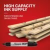 Sharpie King Size Permanent Marker Set, Chisel Tip, Thick Poster Markers, Heavy Duty For Work & Industrial Use, Black, 12 Count - High Capacity Ink Supply, For Paper, Metal, Plastic, And More