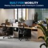 Flash Furniture Kelista Mid-Back Swivel Office Chair with Adjustable Seat Height, Ergonomic Mesh Desk Chair with Flip-Up Armrests, Black