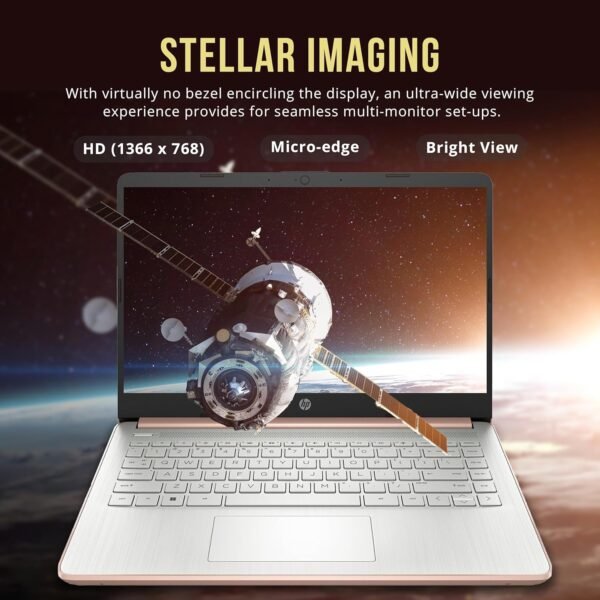 81wrojObmSL._AC_SL1500_.jpg HP Stream 14" HD BrightView Laptop, Intel Celeron N4120, 16GB RAM, 288GB Storage (128GB eMMC + 160GB Docking Station Set), Intel UHD Graphics, 720p Webcam, Wi-Fi, 1 Year Office 365, Win 11 S, Gold