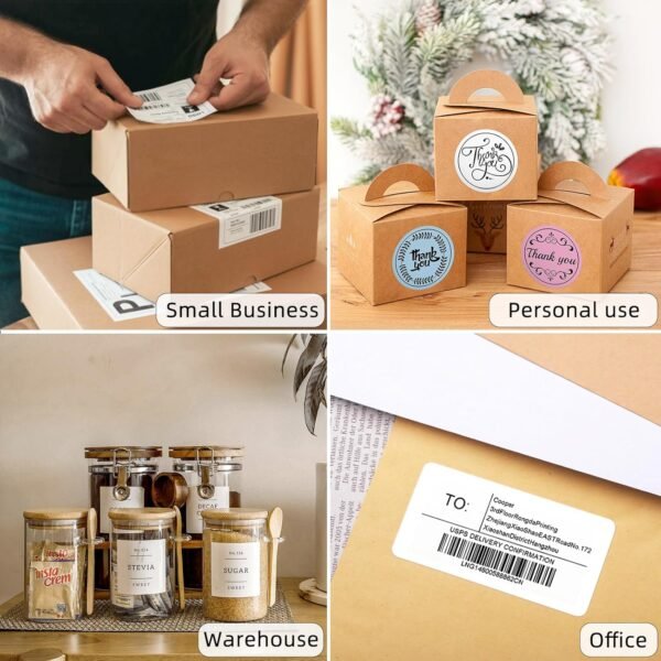 Bluetooth Thermal Label Printer, Wireless 4x6 Shipping Label Printers for Small Business, Compatible with Android&iOS and Windows, Address Label Printer for Amazon, Ebay, Shopify, Etsy, USPS