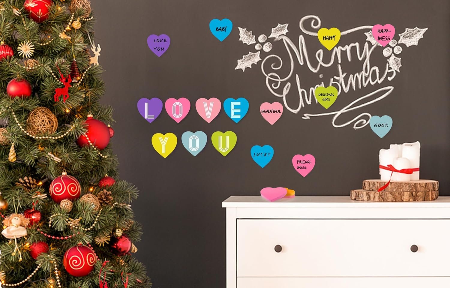 Heart Sticky Notes 3x3 in, 8 Pads, Super Cute Bright Color Strong Adhesive Post, Clean Removal, 82 Sheets/pad - Image 3