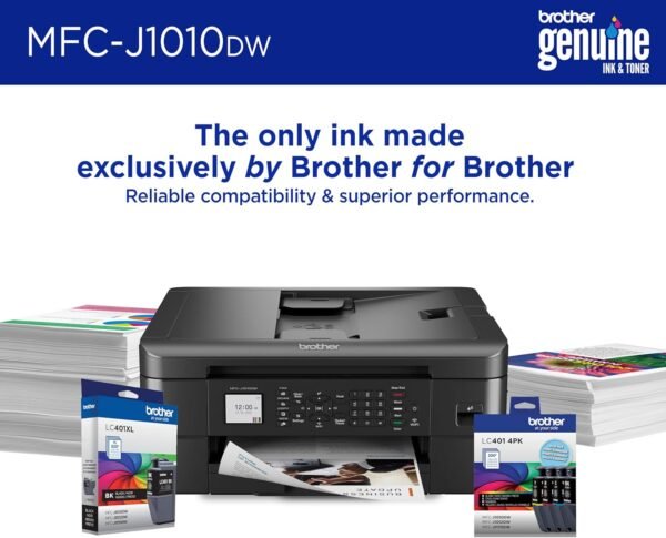 Brother MFC-J1010DW Wireless Color Inkjet All-in-One Printer with Mobile Device and Duplex Printing, Refresh Subscription and Amazon Dash Replenishment Ready