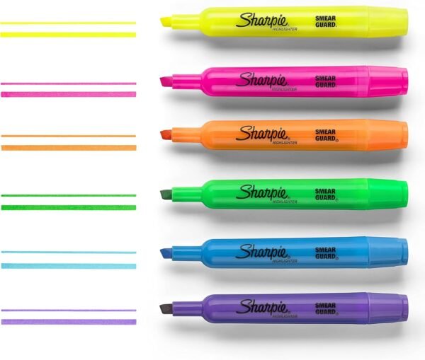 Sharpie Tank Style Highlighters Chisel Tip Fluorescent Highlighter Marker Set Office And Teacher Supplies Assorted 12 Count