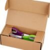 Amazon Basics Stainless Steel Scissors for Office, Crafts, Multipurpose, Sharp, Comfort Grip, PVD Coated, 3 Pack, Multicolor