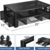 Simple Trending 2 Tier Metal Monitor Stand Monitor riser and Computer Desk Organizer with Drawer and Pen Holder for Laptop, Computer, iMac, Black