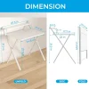 Folding Desk No Assembly Required Small Size, 2-Tier Foldable Computer Desk with Shelf for Home Office, Space Saving Portable,