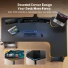 L-Shape Gaming Desk with Drawers, Carbon Fiber Computer Desk with Monitor Arm, Gaming Desk for Home Office Desks