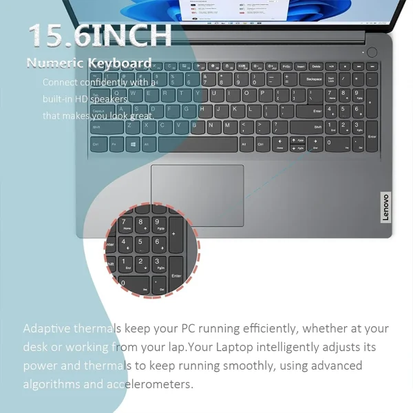 Lenovo Ideapad 1i 15.6" Business Laptop, Intel Celeron N4500, Up to 20GB RAM, 128GB eMMC+1TB PCIe SSD, WiFi 6, 1-Year Office 365
