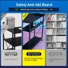 L-Shape Gaming Desk with Drawers, Carbon Fiber Computer Desk with Monitor Arm, Gaming Desk for Home Office Desks