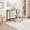Folding Desk, 47.2"" Foldable Computer Desk For Bedroom, Space Saving Computer Table Writing Workstation For Home Office, Easy
