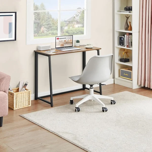 Folding Desk, 47.2"" Foldable Computer Desk For Bedroom, Space Saving Computer Table Writing Workstation For Home Office, Easy