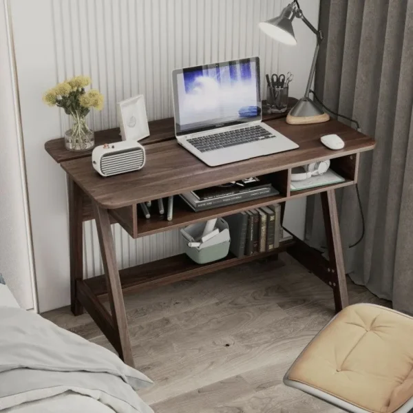 Office Desks,Mid Century Writing Desk with Storage Cubes and Hidden Compartment,Computer Desks