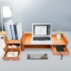 3 Drawers Computer Monitor Stand Office Organizer Computer Rack Living Room Cabinet Chest of Drawers