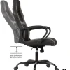 Office Chair Pc Gaming Chair Cheap Desk Chair Ergonomic Pu Leather Executive Computer Chair Lumbar Support For Women, Men (Bla)