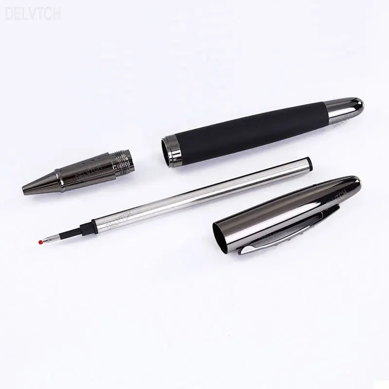 DELVTCH Metal Gel Pen Matte Handle Business Signature Pen 0.5mm Black Blue Ink Cartridge Office School Writing Stationery Gifts - Image 3