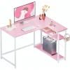 43 Inch L Shaped Computer Desk Small Corner Desk for Small Space Home Office, Computers Desks