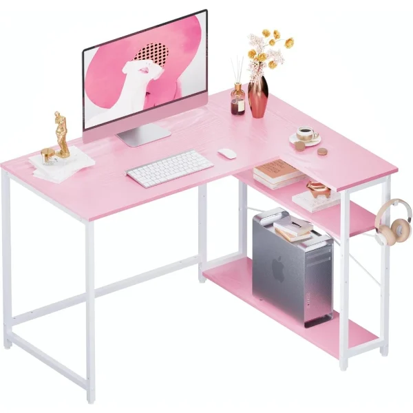 43 Inch L Shaped Computer Desk Small Corner Desk for Small Space Home Office, Computers Desks