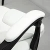 7-Point Vibrating Massage Office Chair High Back Massaging Office Desk Chair with Lumbar Support, Footrest, White