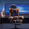 Gaming Chair with Footrest, PU Leather Video Game Chairs for Adults, Reclining Gamer Chair Office Desk Chair