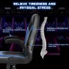 Dumos Ergonomic Computer Gaming Chair - Home Office Desk With Pu Leather Lumbar Support, Height Adjustable Big And Tall Video