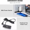 Floating Wall Mount Computer Desk Soet And 70.9 In (1.8 M) Power Cord For Home Office, Space Saving With Storage Shelves And