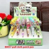 Sanrio 48pcs Gel Pen Black 0.5mm Labbu Kuromi Hello Kitty My Melody Kawaii Patch Press Pen Student Gel Pen Girl Birthday Gift