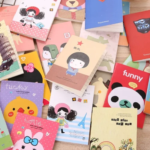 30 Pcs Small Book Cute Small Gift Wholesale Portable Notebook Stationery Mini Notebook with Pocket Book
