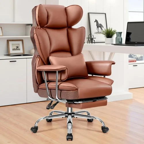 Ergonomic Office Chairs, Gaming Chair with Footrest, Big and Tall Office Chairs with Lumbar Support, Ergonomic Reclining Chairs