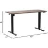 Electric Standing Desk, 63 x 24 Inch, Modern Style, Adjustable Height, 154 lbs Capacity, with Memory Presets, for Home Office