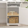 Farmhouse L Shaped Executive Desk Corner Computer Desk with Power Outlets L Shaped Office Desk with Monitor Stand, Printer Shelf