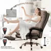 Comfortable Office Chair High Back Executive Desk Chair Leather Computer Gaming Chair Swivel Office Chairs with Footrest